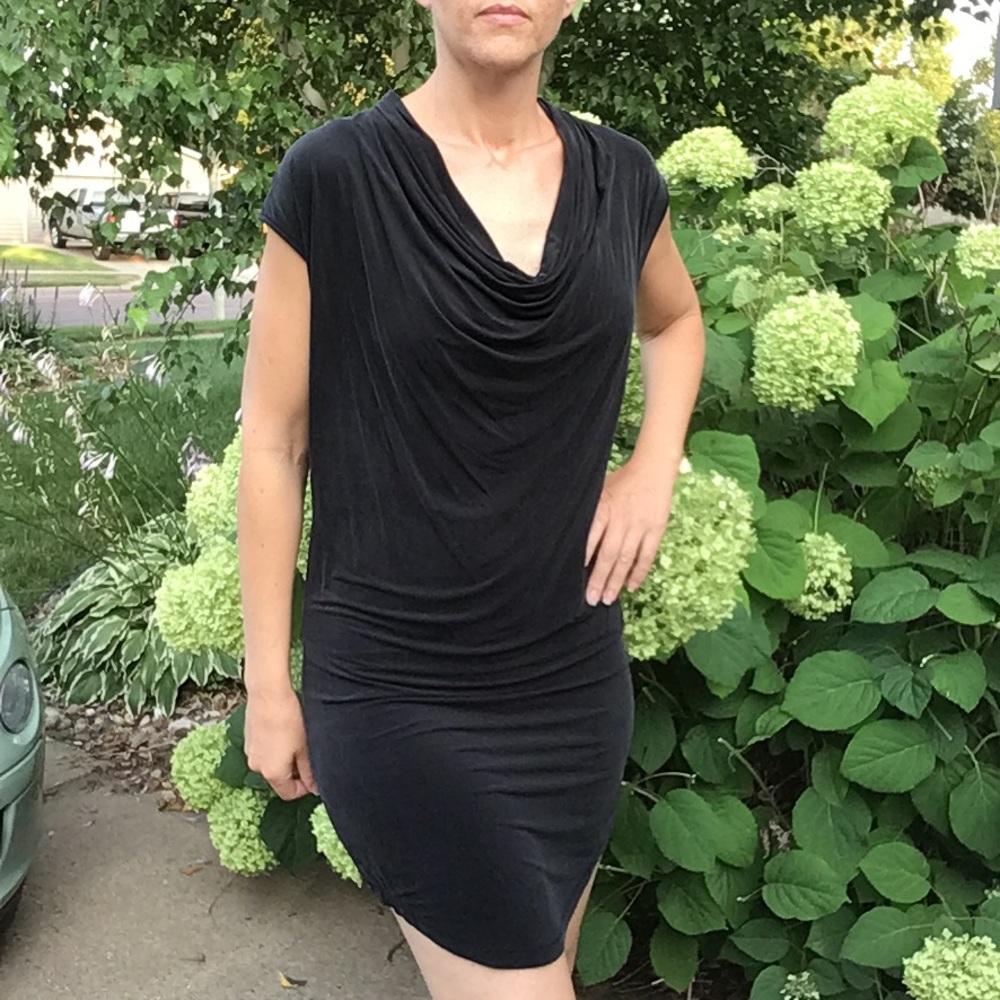 sexy LINE KNITWEAR sueded jersey dress XS S